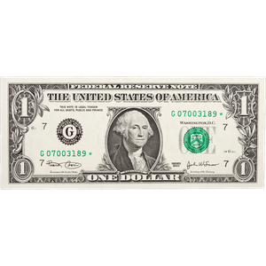 2003 $1 Federal Reserve Star Note (Fort Worth), Chicago Main Image
