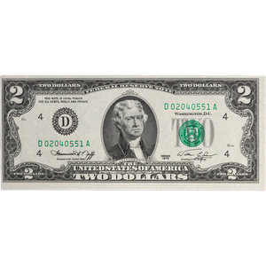 1976 $2 Federal Reserve Note - Cleveland Main Image
