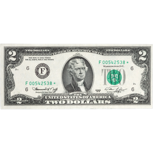 1976 $2 Federal Reserve Star Note - Atlanta Main Image