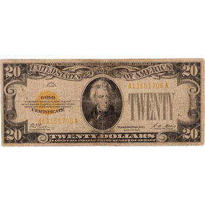 1928 $20 Gold Certificate Main Image