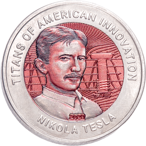 2020 Ghana Titanium 2 Cedis Titans of American Innovation - Nikola Tesla Main Image