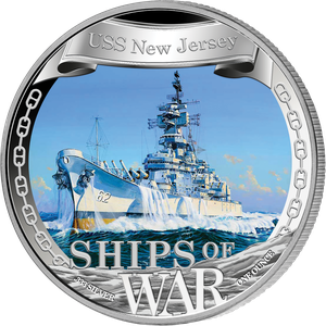 2021 Niue 1 oz. Silver $1 Ships of War - USS New Jersey Main Image