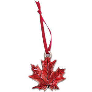 Colored Maple Leaf Pewter Ornament Main Image