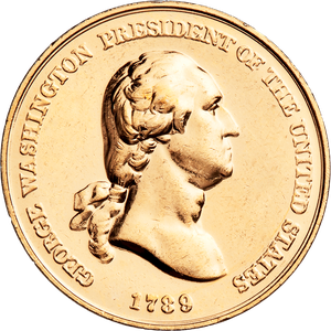 Gold Plated George Washington Medal Main Image