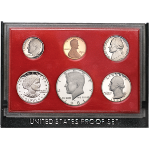 1981-S U.S. Mint Proof Set, T2 Clear "S" Main Image