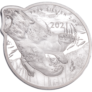 2021 Solomon Islands 2 oz. Silver $5 Ocean Predators - Polar Bear Main Image
