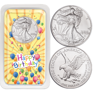 2024 American Silver Eagle in Happy Birthday Showpak Main Image