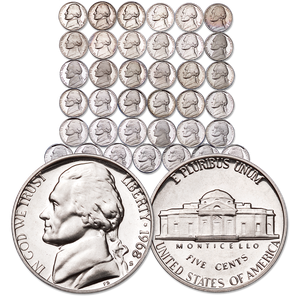 1968-2003 Complete "S" Mint Jefferson Nickel Set (37 coins) Main Image