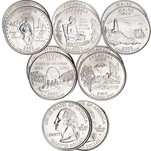 2003 P&D Statehood Quarter Year Set (10 coins) Main Image