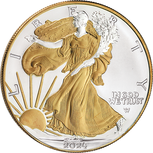 2024 Electroplated American Silver Eagle with Box Main Image