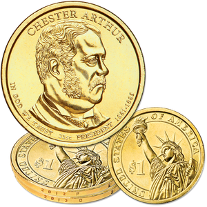 2012 P&D Chester A. Arthur Presidential Dollar Set Main Image