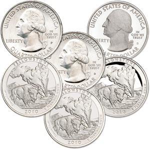 2010 PDS Yellowstone Quarter Set (3 coins), Uncirculated/Proof Main Image