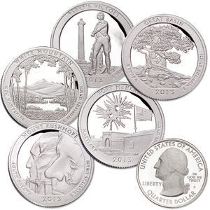 2013-S Clad America's National Park Quarter Proofs (5 coins) Main Image