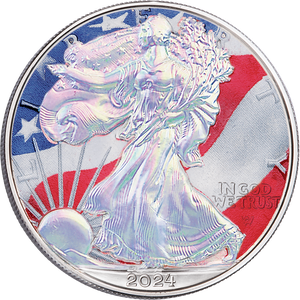 2024 Colorized & Hologram American Silver Eagle Main Image