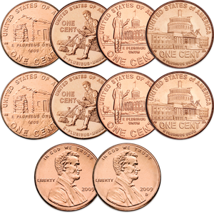 2009 P&D Lincoln Cent Anniversary Set (8 coins) Main Image