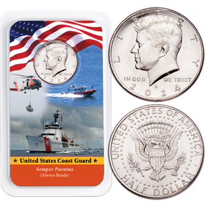 2024 Kennedy Half Dollar in U.S. Coast Guard Showpak Main Image