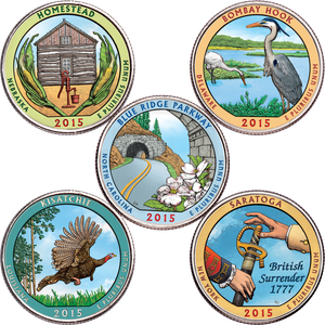2015 Colorized National Park Quarter Year Set Main Image