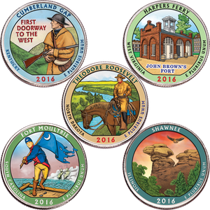 2016 Colorized National Park Quarter Year Set Main Image