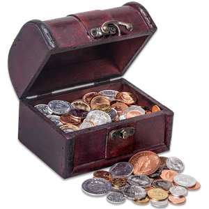 183 Coins from 183 Countries with Treasure Chest Main Image
