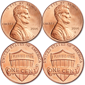 2014 P&D Lincoln Head Cent Set Main Image