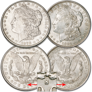 1878-S & 1921-S First & Last "S" Mint Morgan Dollar Set Main Image