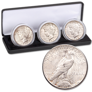 1922 PDS Peace Dollar Set with Case Main Image