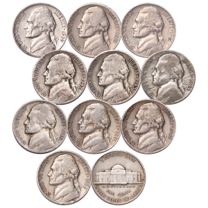 1938-1947 Jefferson Nickel Year Set Main Image