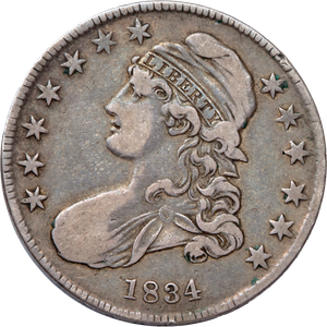 1823-1836 Capped Bust Half Dollar in Display Case Main Image