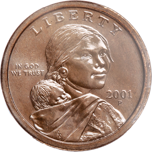 2001-P Improperly Annealed Sintered Planchet & normal Sacagawea Dollar Set Main Image