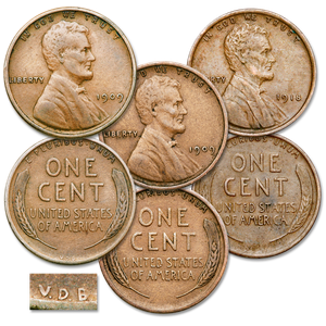 1909 & 1918 Lincoln Cent V.D.B. Transition Set Main Image