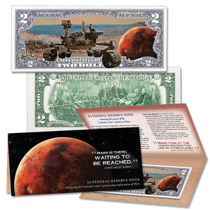 Colorized $2 Federal Reserve Note - Mission to Mars Main Image