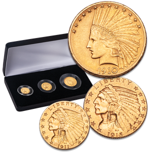 1908-1932 Gold $2.50, $5 & $10 Indian Head Set Main Image