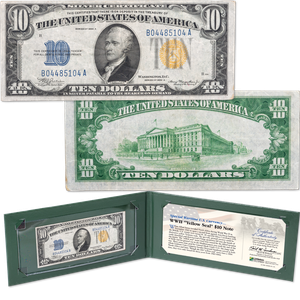 WWII Operation Torch $10 Silver Certificate with Holder Main Image