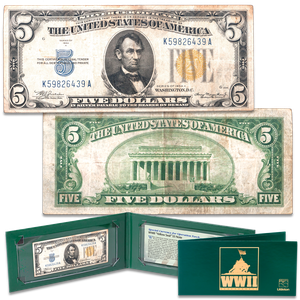 Series 1934A WWII $5 Silver Certificate in Holder Main Image