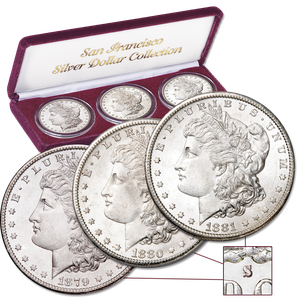 1879-1881 "S" Mint Morgan Silver Dollar Set Main Image