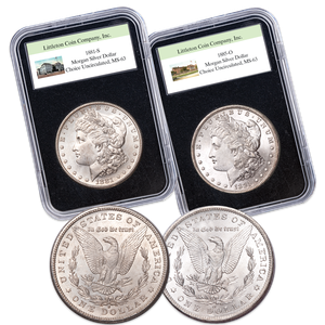 1881-S & 1885-O Morgan Silver Dollar Set Main Image
