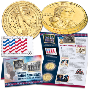 2021 Native American Dollar Coin & Stamp Set Main Image