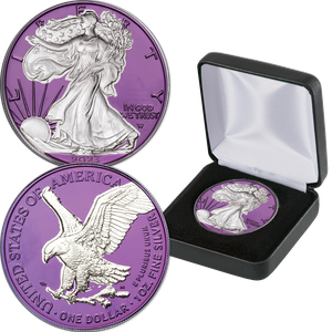 2023 Purple Titanium & Platinum $1 Silver American Eagle Main Image