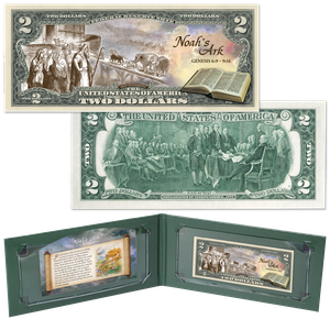 Stories of the Bible Series Colorized $2 Federal Reserve Note - Noah's Ark Main Image