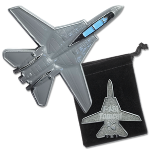 F-22 Raptor Aircraft Shaped Challenge Coin 