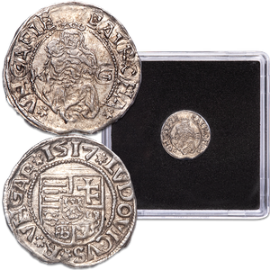 1516-1526 Louis II Silver Denarius Main Image