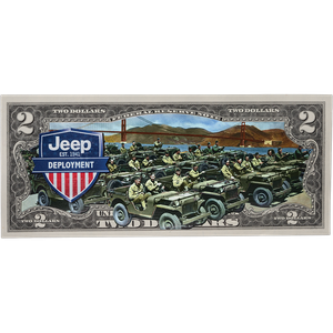 Colorized Jeep $2 Federal Reserve Note Deployment Main Image