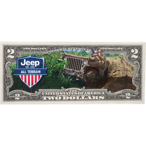 Colorized Jeep $2 Federal Reserve Note All Terrain Main Image