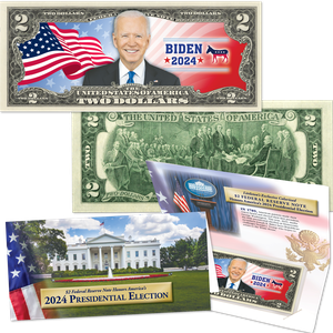 2024 Joe Biden Election Colorized $2 Note Main Image