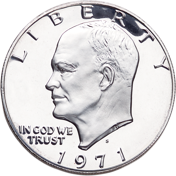 1971-S Proof Eisenhower Silver Clad Dollar