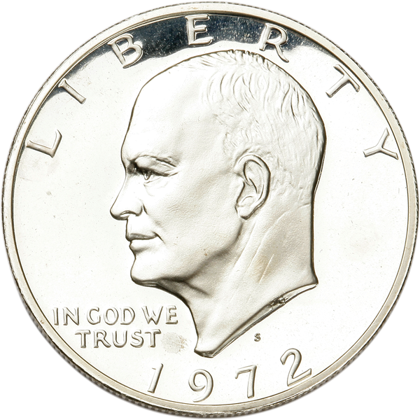 1972-S Eisenhower Dollar, Silver Clad, Proof