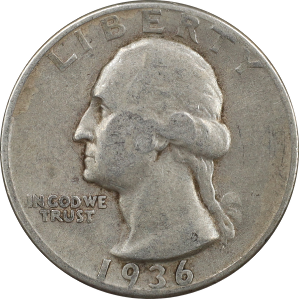 1936 Washington Silver Quarter VF