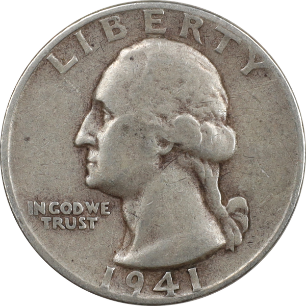 1941 Washington Silver Quarter VF