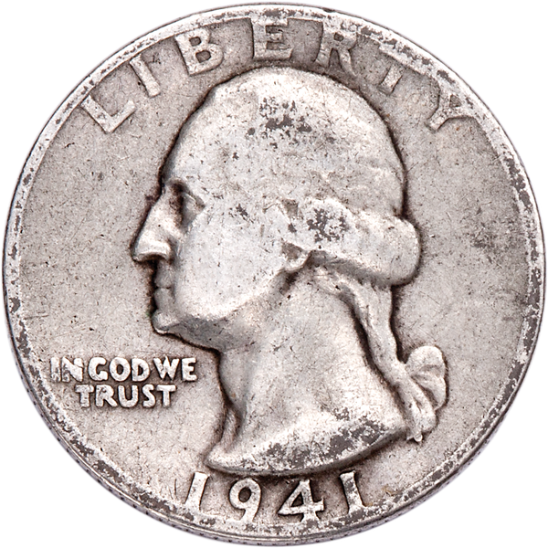1941 Washington Silver Quarter CIRC