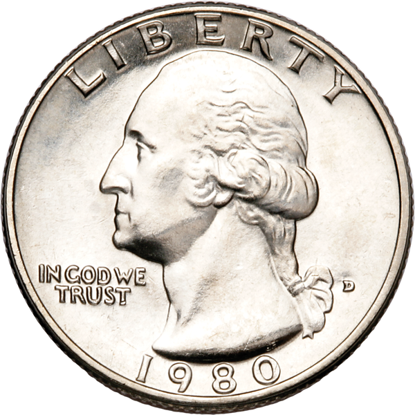 1980-D Washington Quarter MS60